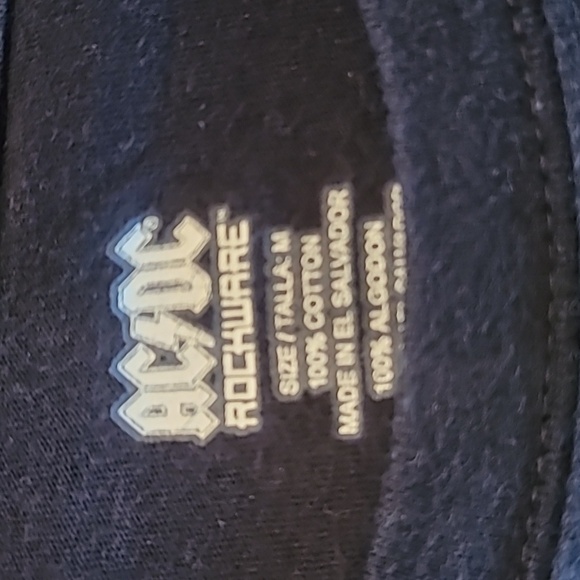 AC/DC Rockware Black Cotton Tee Size M - Picture 4 of 4